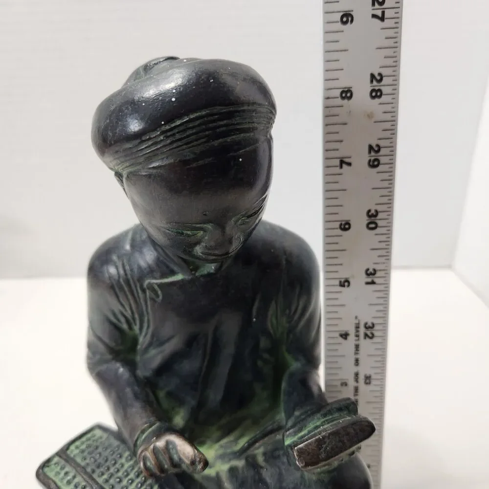 1961 Austin Productions Asian Mathematician Scholar Sculpture Vintage USA EUC